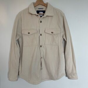 Cream velvet style Shirt Jacket